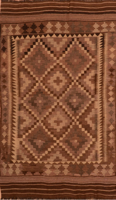 Kilim Brown Flat Woven 48 X 79 Area Rug 100-110623 Image 0