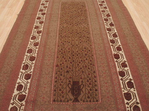 Kilim Brown Runner Flat Woven 53 X 96 Area Rug 100-110624 Image 5