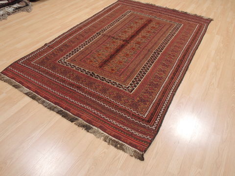 Kilim Red Flat Woven 51 X 85 Area Rug 100-110625 Image 2