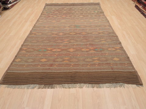 Kilim Brown Flat Woven 55 X 95 Area Rug 100-110631 Image 1
