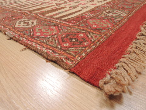 Kilim Red Flat Woven 211 X 54 Area Rug 100-110639 Image 4