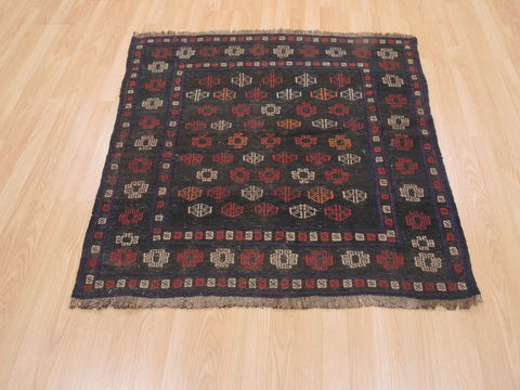 Kilim Blue Square Flat Woven 39 X 41 Area Rug 100-110646 Image 1
