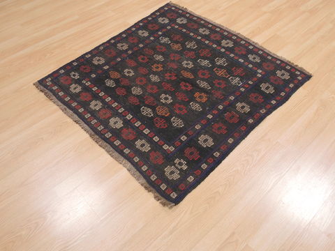 Kilim Blue Square Flat Woven 39 X 41 Area Rug 100-110646 Image 2