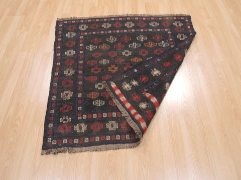 Kilim Blue Square Flat Woven 39 X 41 Area Rug 100-110646 Image 6