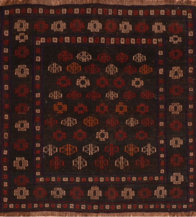 Kilim Blue Square Flat Woven 39 X 41 Area Rug 100-110646 Image 0