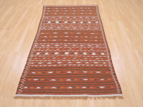 Kilim Brown Flat Woven 37 X 64 Area Rug 100-110647 Image 1