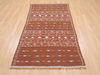 Kilim Brown Flat Woven 37 X 64  Area Rug 100-110647 Thumb 1