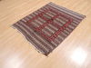 Kilim Red Square Flat Woven 39 X 46  Area Rug 100-110648 Thumb 2