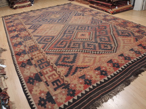 Kilim Brown Flat Woven 104 X 153 Area Rug 100-110651 Image 3