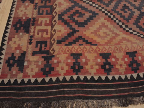 Kilim Brown Flat Woven 104 X 153 Area Rug 100-110651 Image 4