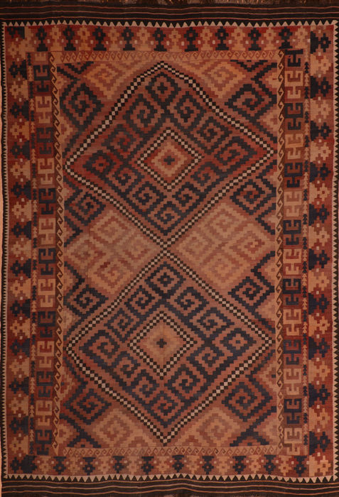 Kilim Brown Flat Woven 104 X 153 Area Rug 100-110651 Image 0
