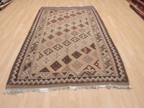 Kilim Brown Flat Woven 50 X 85 Area Rug 100-110654 Image 1