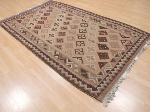 Kilim Brown Flat Woven 50 X 85 Area Rug 100-110654 Image 3