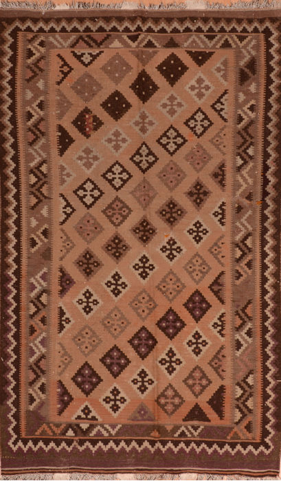 Kilim Brown Flat Woven 50 X 85 Area Rug 100-110654 Image 0