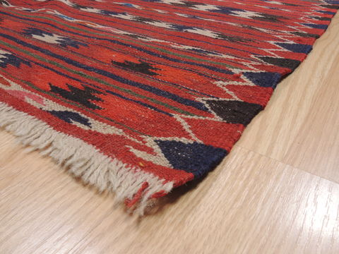 Kilim Red Runner Flat Woven 46 X 96 Area Rug 100-110655 Image 4