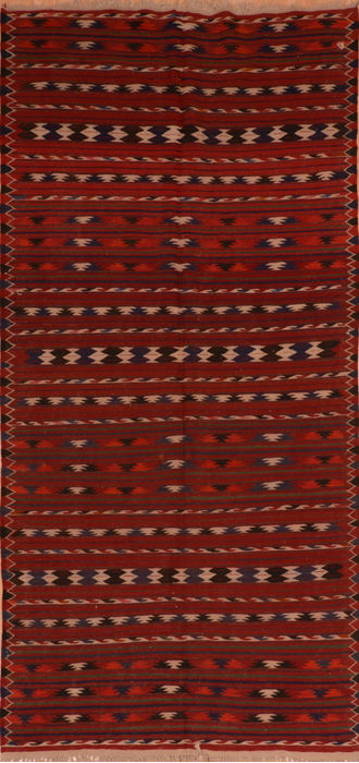 Kilim Red Runner Flat Woven 46 X 96 Area Rug 100-110655 Image 0
