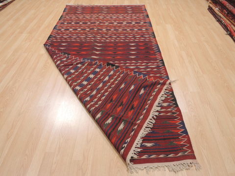 Kilim Red Runner Flat Woven 47 X 96 Area Rug 100-110656 Image 5