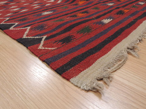 Kilim Red Runner Flat Woven 46 X 96 Area Rug 100-110657 Image 4