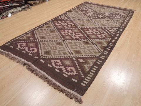 Kilim Brown Runner Flat Woven 54 X 108 Area Rug 100-110660 Image 2