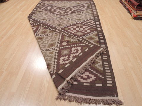 Kilim Brown Runner Flat Woven 54 X 108 Area Rug 100-110660 Image 5