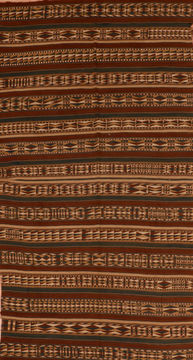 Afghan Kilim Green Rectangle 5x7 ft Wool Carpet 110662