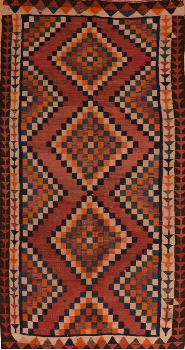 Kilim Red Flat Woven 56 X 107  Area Rug 100-110664 Image 0