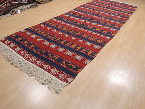 Kilim Red Runner Flat Woven 50 X 1310 Area Rug 100-110667 Image 2