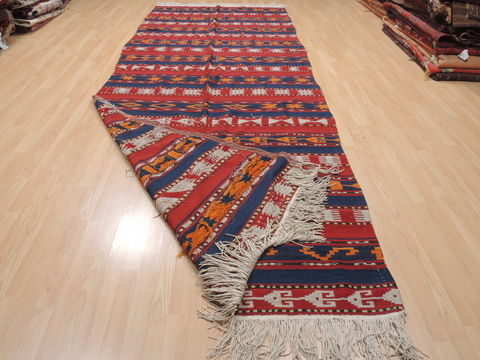 Kilim Red Runner Flat Woven 50 X 1310 Area Rug 100-110667 Image 5