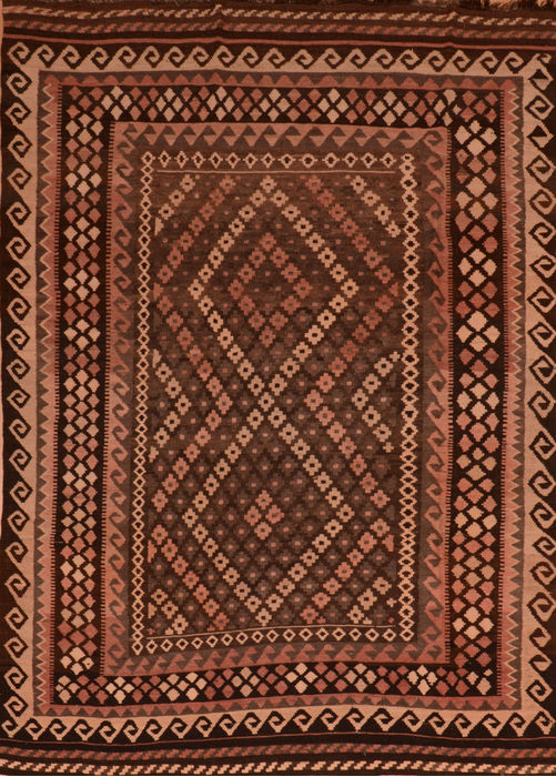 Kilim Brown Flat Woven 69 X 97 Area Rug 100-110669 Image 0