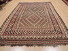 Kilim Brown Flat Woven 69 X 97  Area Rug 100-110669 Thumb 1