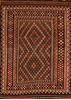 Kilim Brown Flat Woven 69 X 97 Area Rug 100-110669 Thumb 0