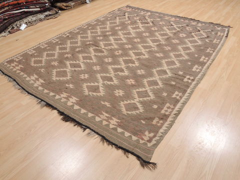 Kilim Brown Flat Woven 67 X 88 Area Rug 100-110670 Image 2