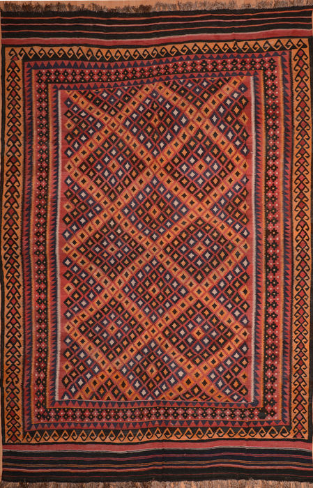 Kilim Red Flat Woven 105 X 150 Area Rug 100-110671 Image 0