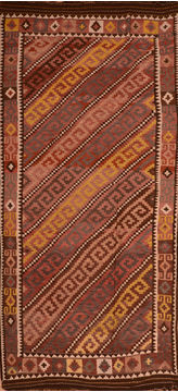 Kilim Orange Flat Woven 6'11" X 15'7"  Area Rug 100-110672