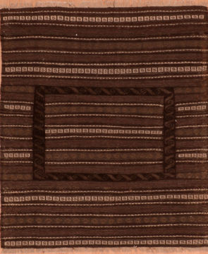 Kilim Brown Flat Woven 3'11" X 4'8"  Area Rug 100-110673