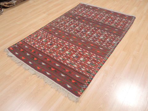 Kilim Red Flat Woven 40 X 62 Area Rug 100-110674 Image 2
