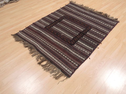 Kilim Brown Flat Woven 39 X 49 Area Rug 100-110675 Image 2