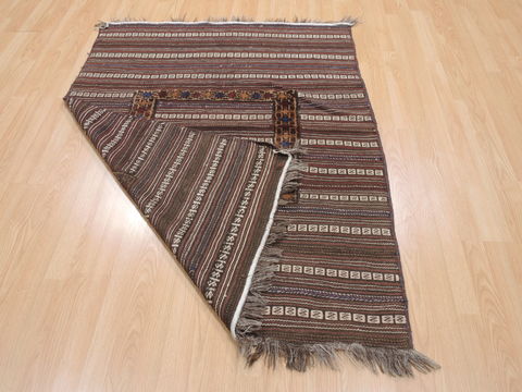 Kilim Brown Flat Woven 41 X 52 Area Rug 100-110676 Image 5