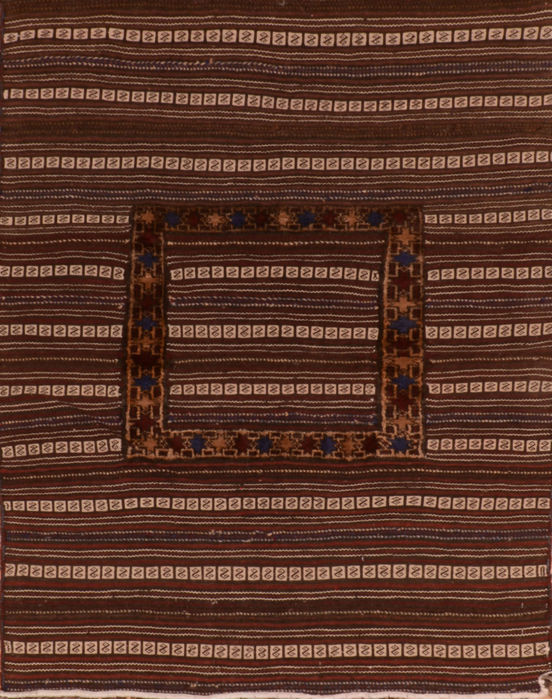 Kilim Brown Flat Woven 41 X 52 Area Rug 100-110676 Image 0