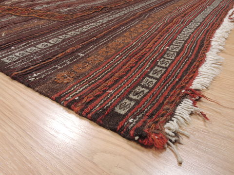 Kilim Brown Flat Woven 43 X 49 Area Rug 100-110678 Image 4