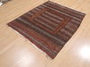 Kilim Brown Flat Woven 43 X 49 Area Rug 100-110678 Thumb 2