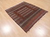 Kilim Brown Flat Woven 43 X 49 Area Rug 100-110678 Thumb 3