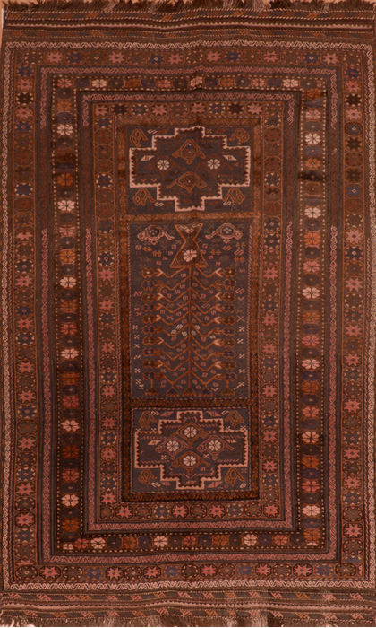 Kilim Brown Flat Woven 52 X 88 Area Rug 100-110681 Image 0