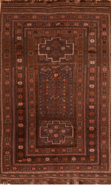 Kilim Brown Flat Woven 5'2" X 8'8"  Area Rug 100-110681