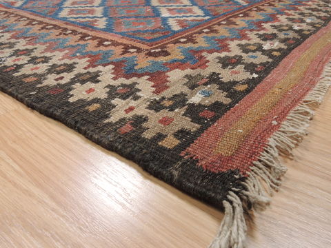 Kilim Blue Flat Woven 310 X 57 Area Rug 100-110682 Image 4