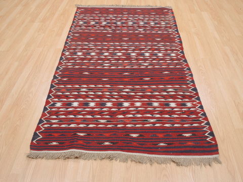Kilim Red Flat Woven 34 X 63 Area Rug 100-110684 Image 1