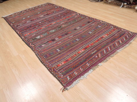 Kilim Red Runner Flat Woven 51 X 100 Area Rug 100-110688 Image 3