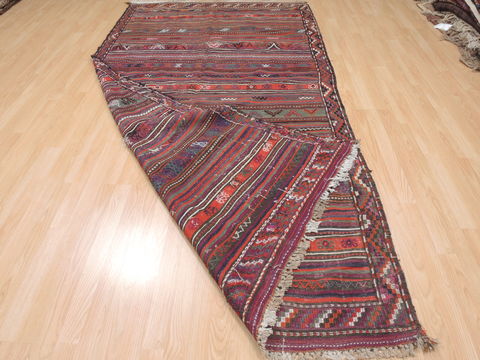 Kilim Red Runner Flat Woven 51 X 100 Area Rug 100-110688 Image 5
