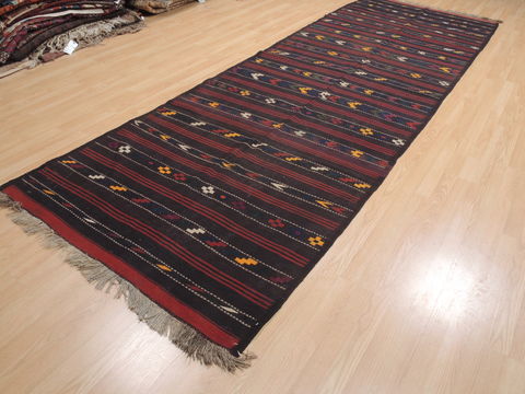 Kilim Blue Runner Flat Woven 44 X 135 Area Rug 100-110689 Image 2
