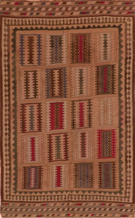 Kilim Brown Flat Woven 48 X 77 Area Rug 100-110693 Image 0